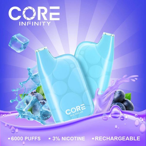 CORE INFINITY DISPOSABLES 3% 6000 PUFFS BLUE RAZZ ICE